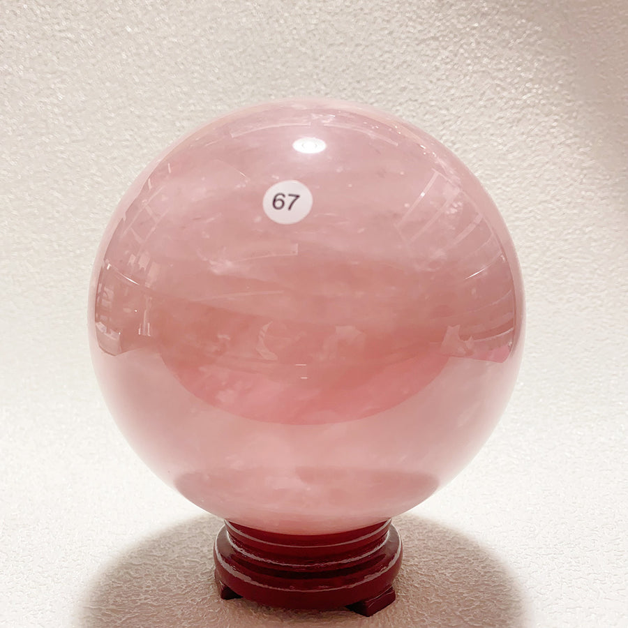 Natural Pink Rose Quartz   Sphere