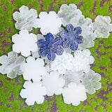 Natural Clear Quartz   Crystal Carving Snowflake Christmas