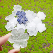 Natural Clear Quartz   Crystal Carving Snowflake Christmas