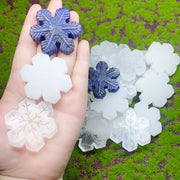 Natural Clear Quartz   Crystal Carving Snowflake Christmas
