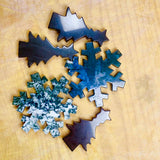 Christmas Natural Moos Agate Snowflake With Silver Obsidian Pine Crystal Carving