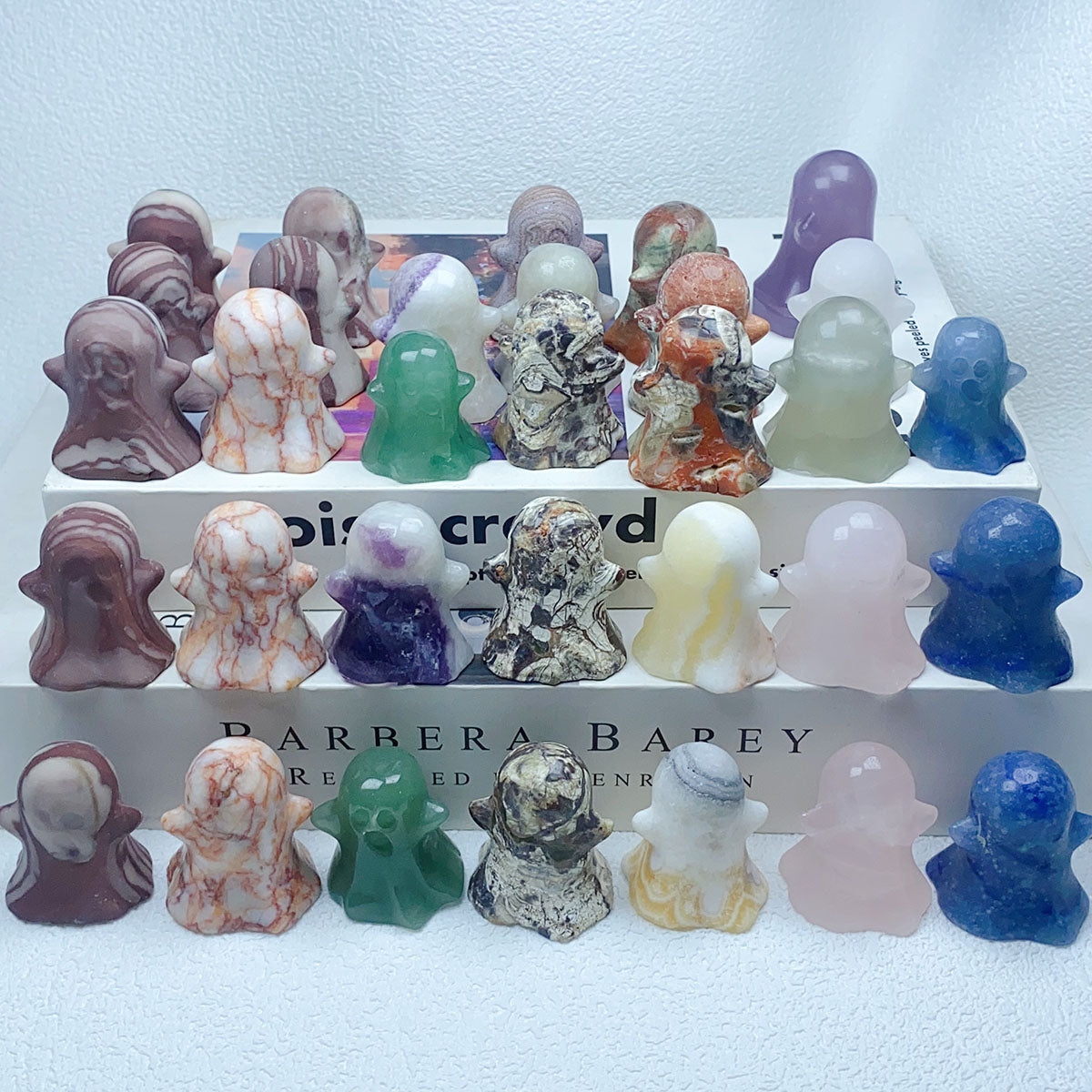 Natural Halloween Crystal Carving Ghost