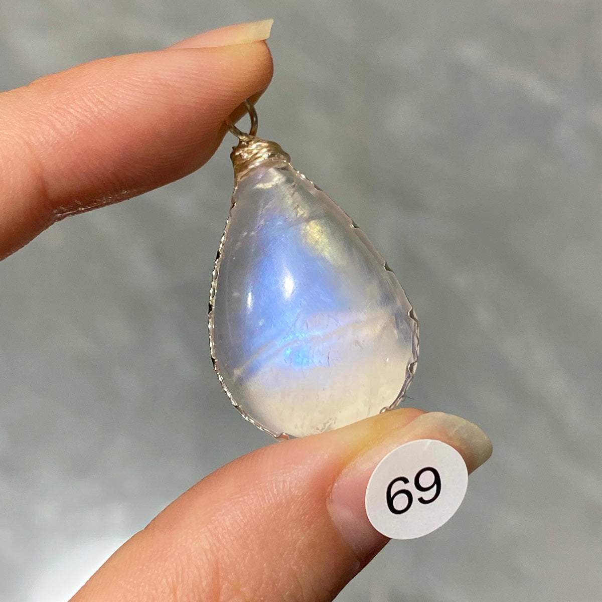 DIY  High Quality Blue Moonstone Crystal Pendant