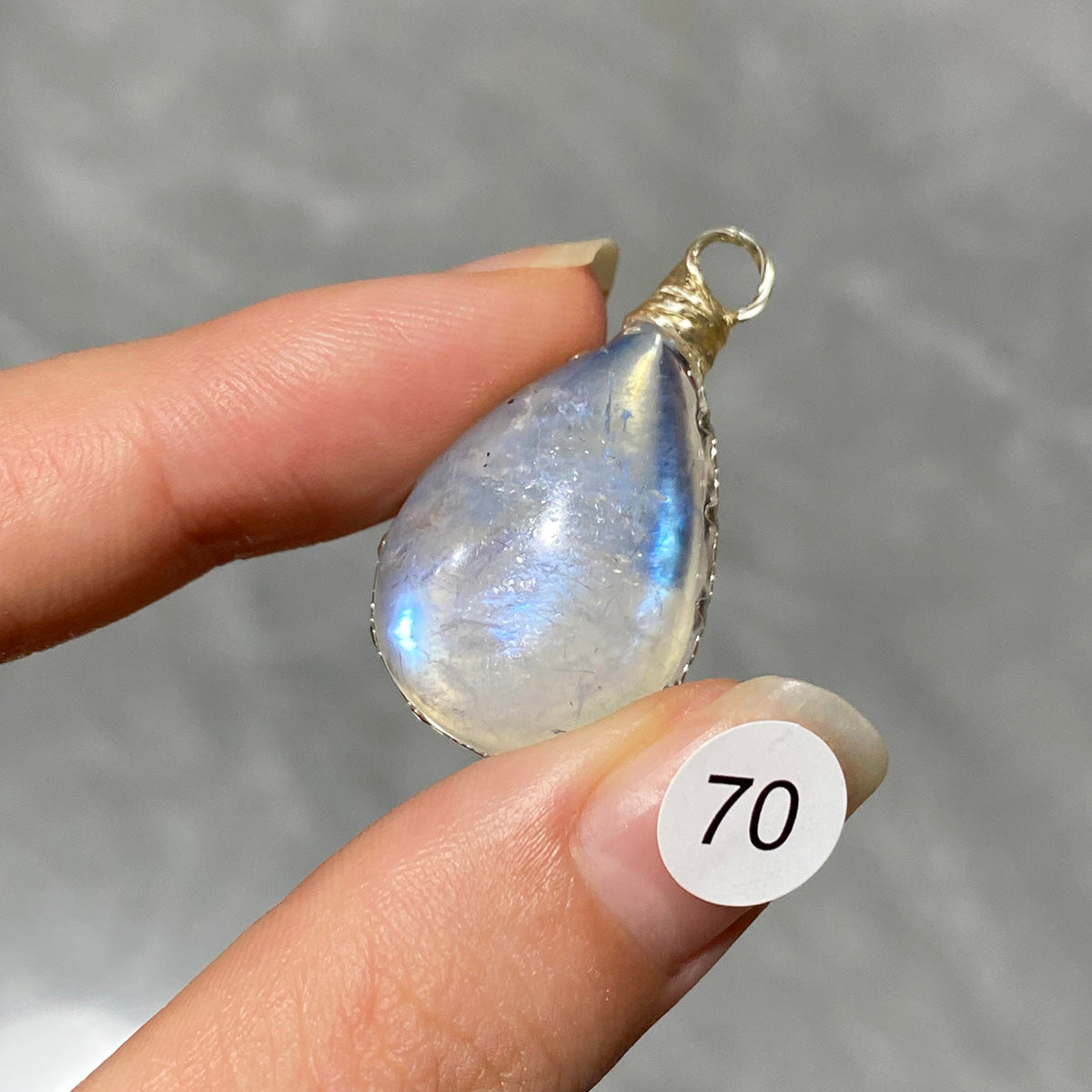 DIY  High Quality Blue Moonstone Crystal Pendant