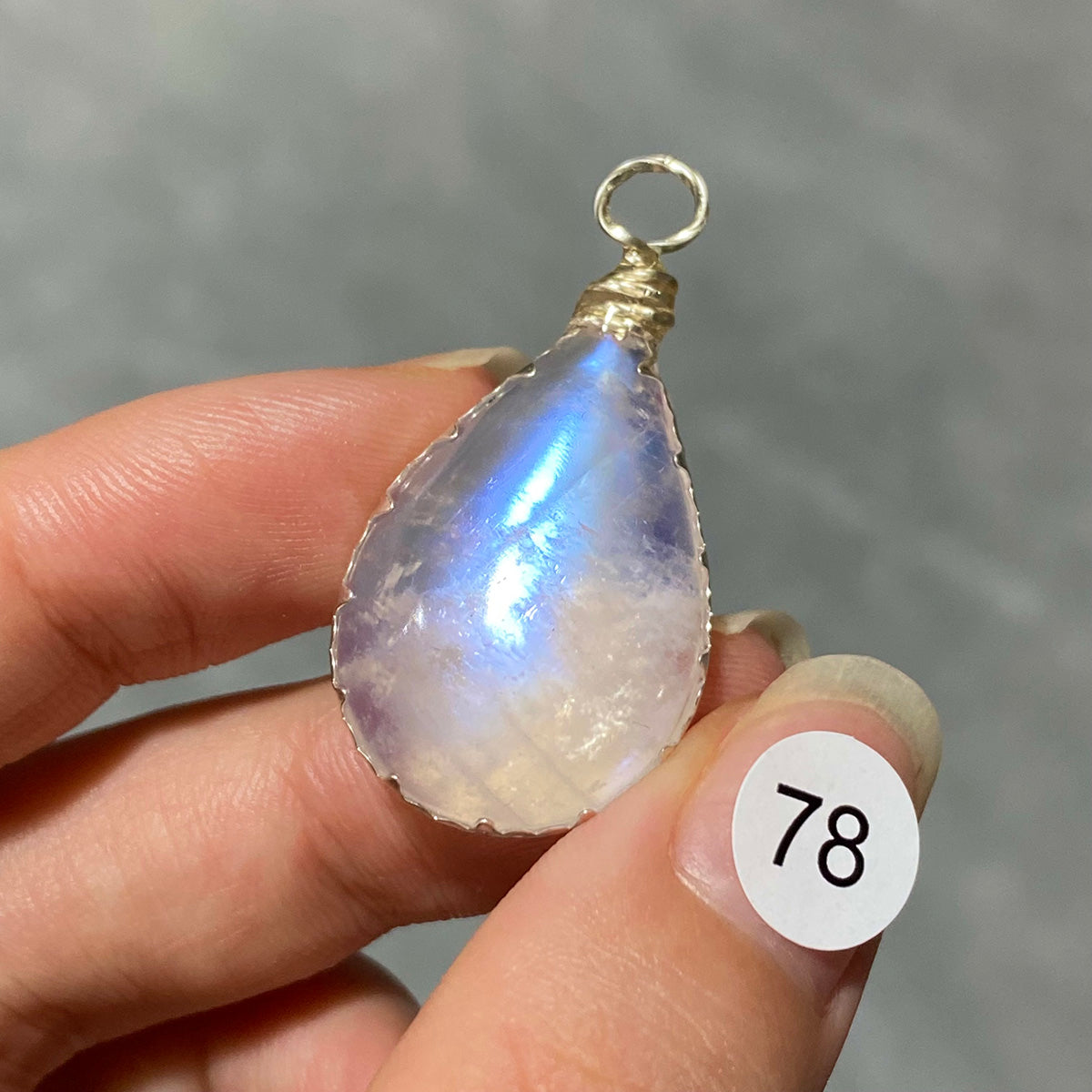 DIY  High Quality Blue Moonstone Crystal Pendant