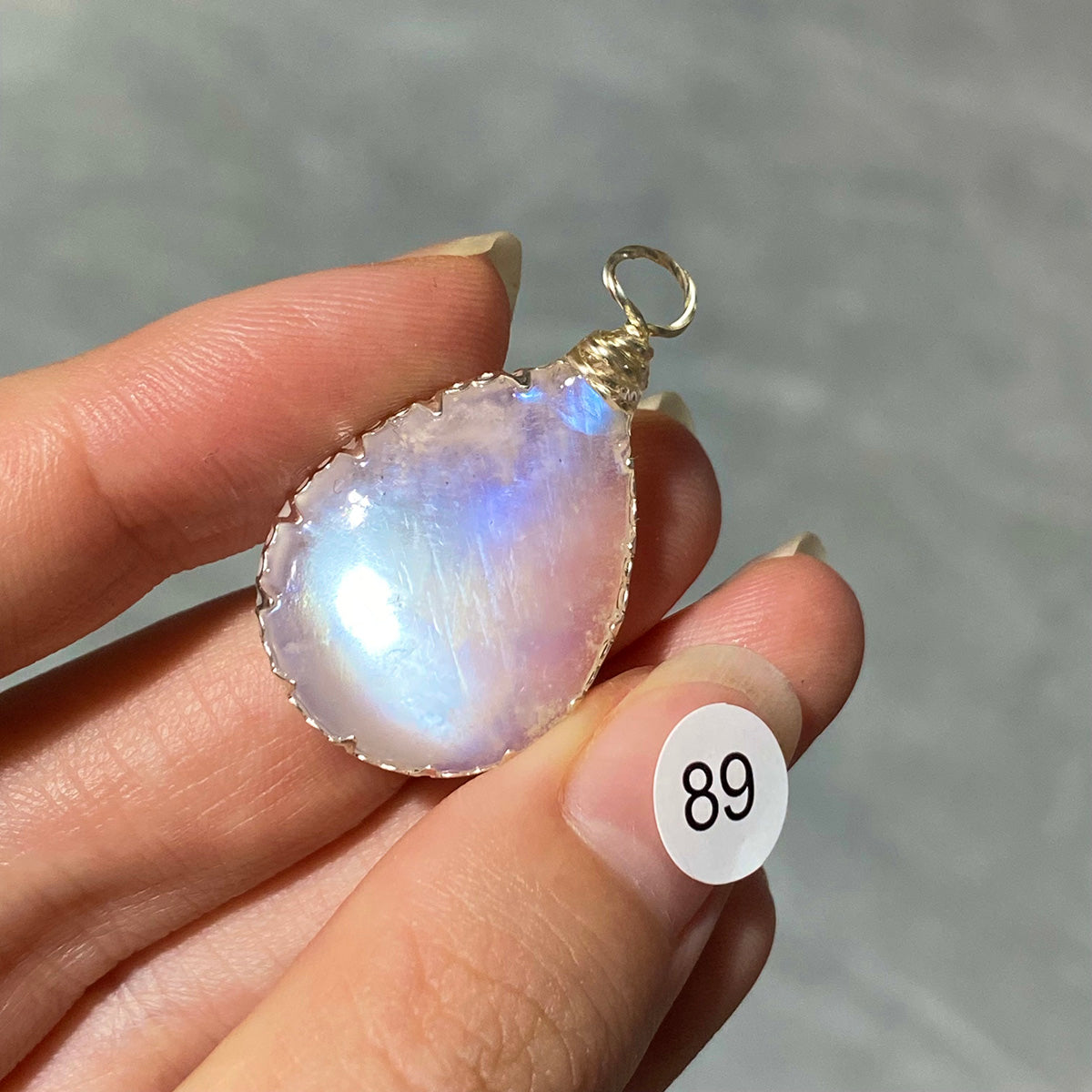 DIY  High Quality Blue Moonstone Crystal Pendant