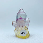 Rainbow Fluorite Clusters Crystal Tower Points