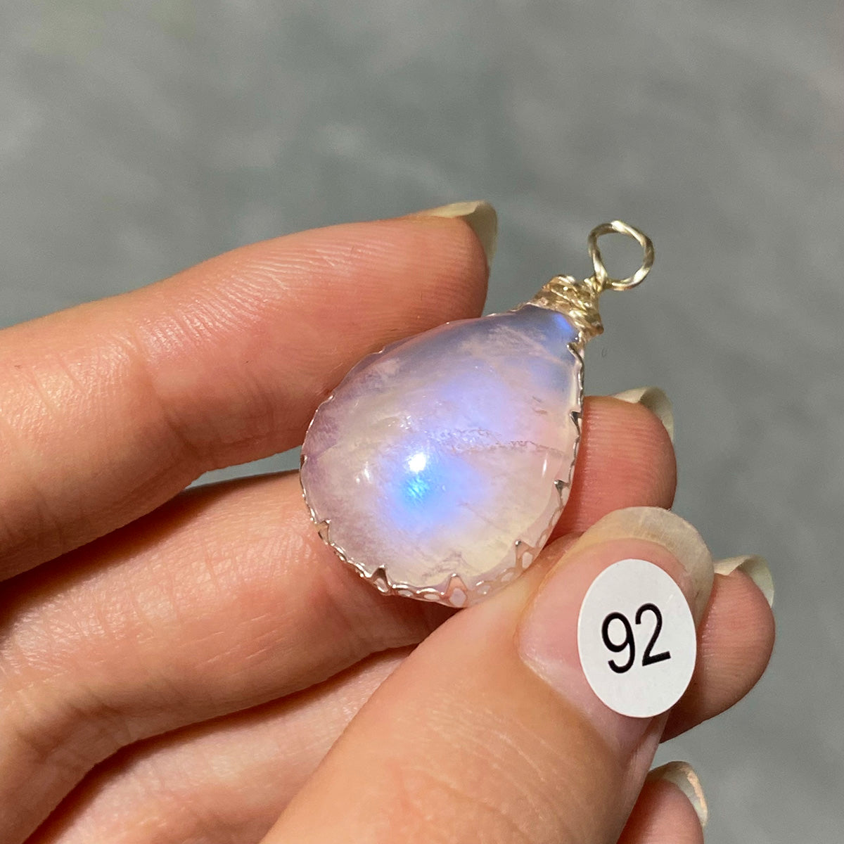 DIY  High Quality Blue Moonstone Crystal Pendant