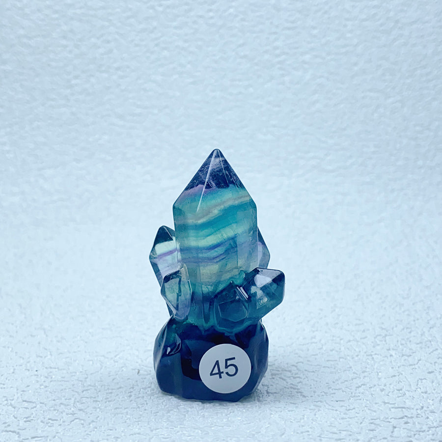 Rainbow Fluorite Clusters Crystal Tower Points