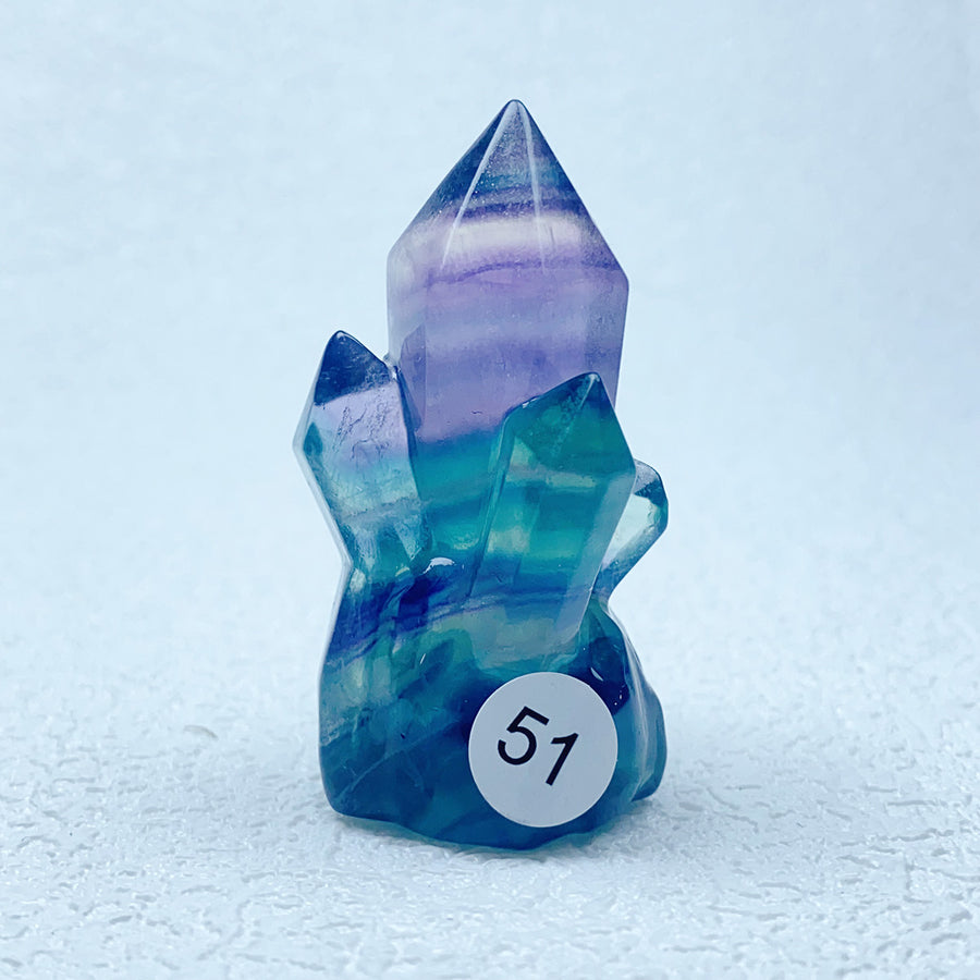 Rainbow Fluorite Clusters Crystal Tower Points
