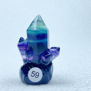 Rainbow Fluorite Clusters Crystal Tower Points