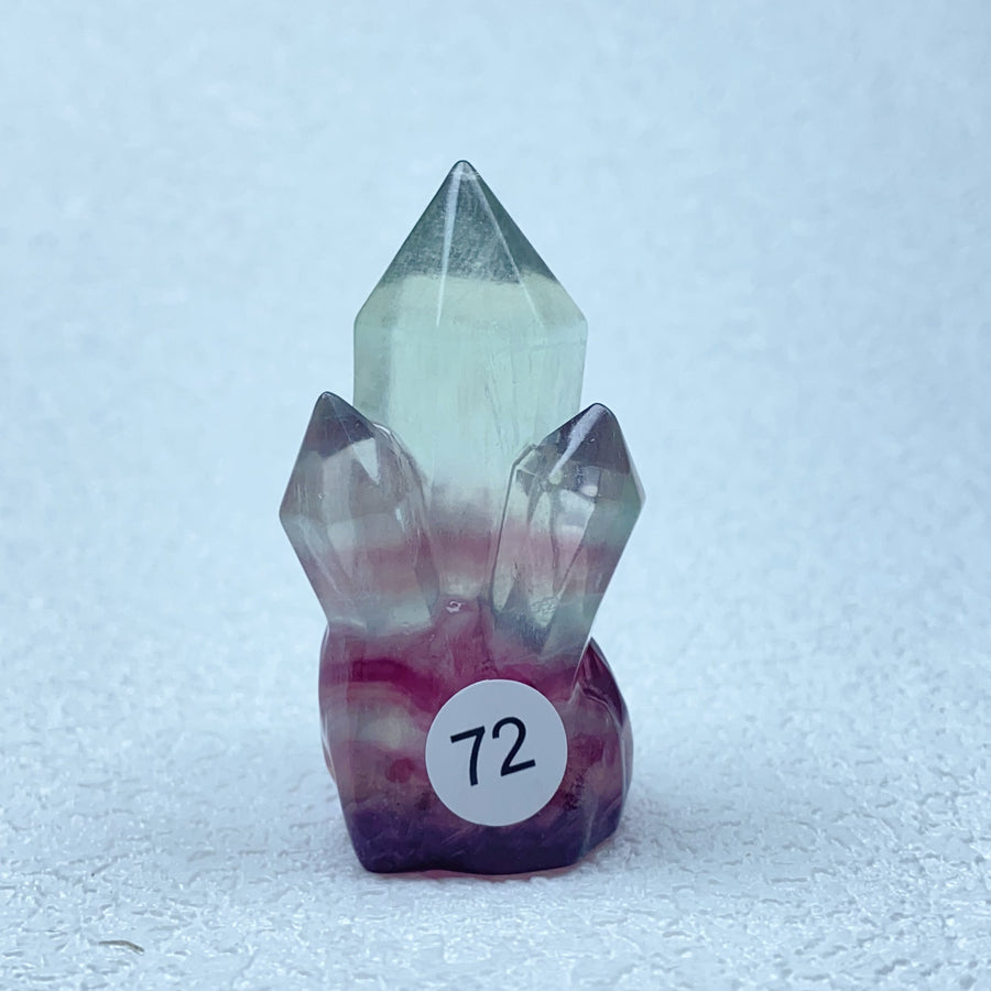 Rainbow Fluorite Clusters Crystal Tower Points
