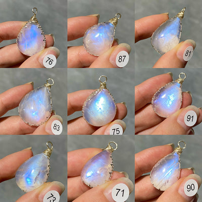 DIY  High Quality Blue Moonstone Crystal Pendant