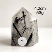 Natural Black Tourmaline Crystal Tower