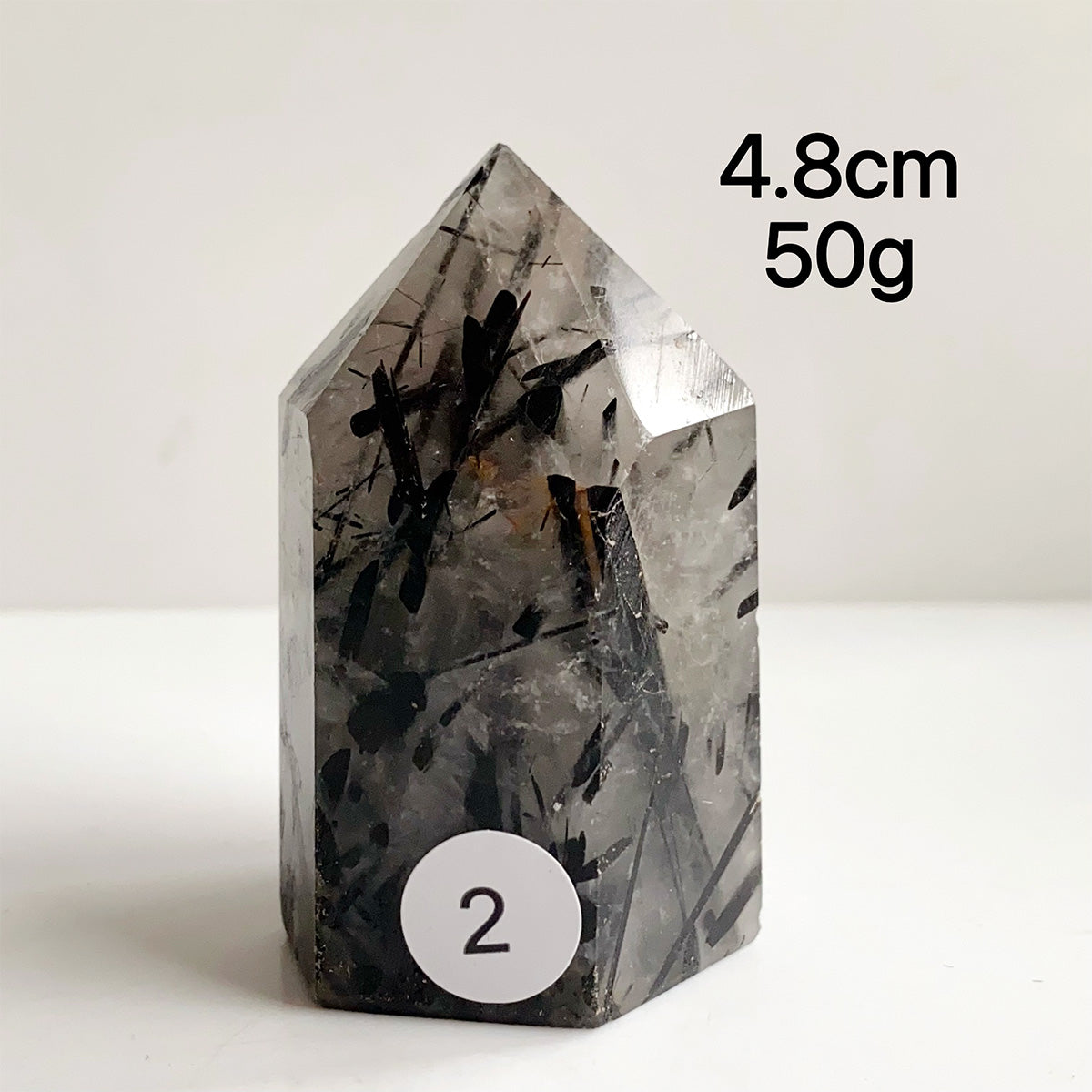 Natural Black Tourmaline Crystal Tower