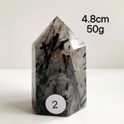 Natural Black Tourmaline Crystal Tower