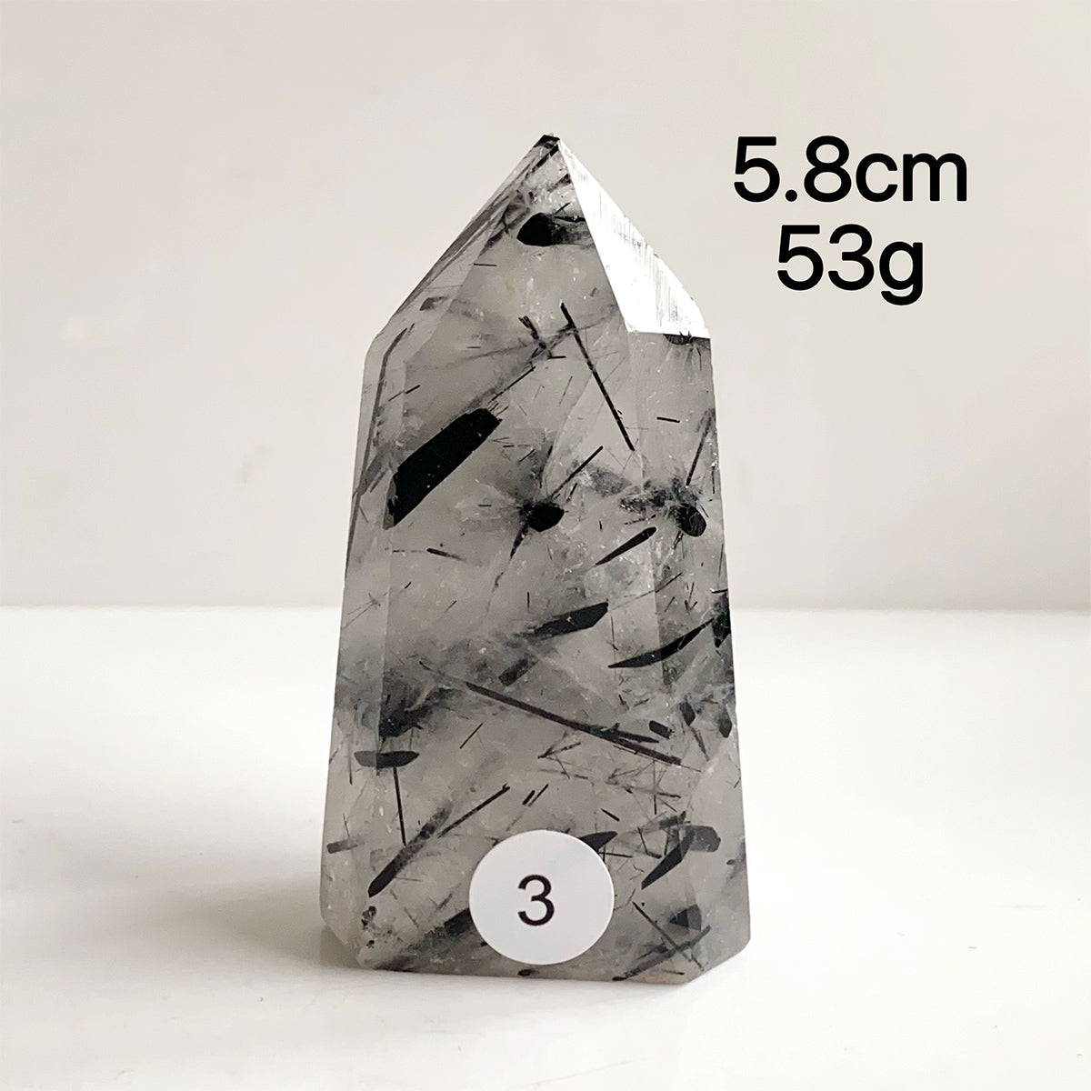 Natural Black Tourmaline Crystal Tower