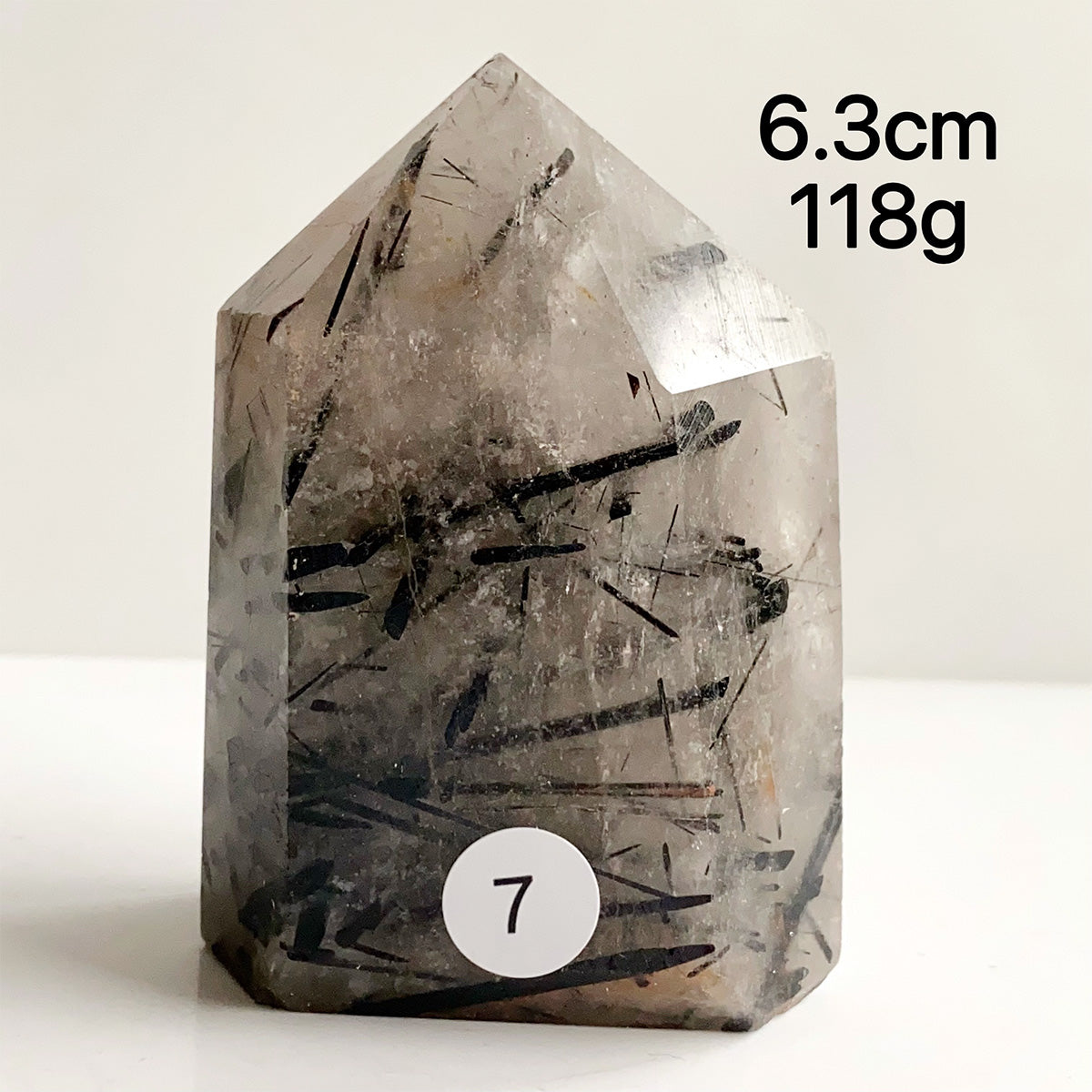 Natural Black Tourmaline Crystal Tower