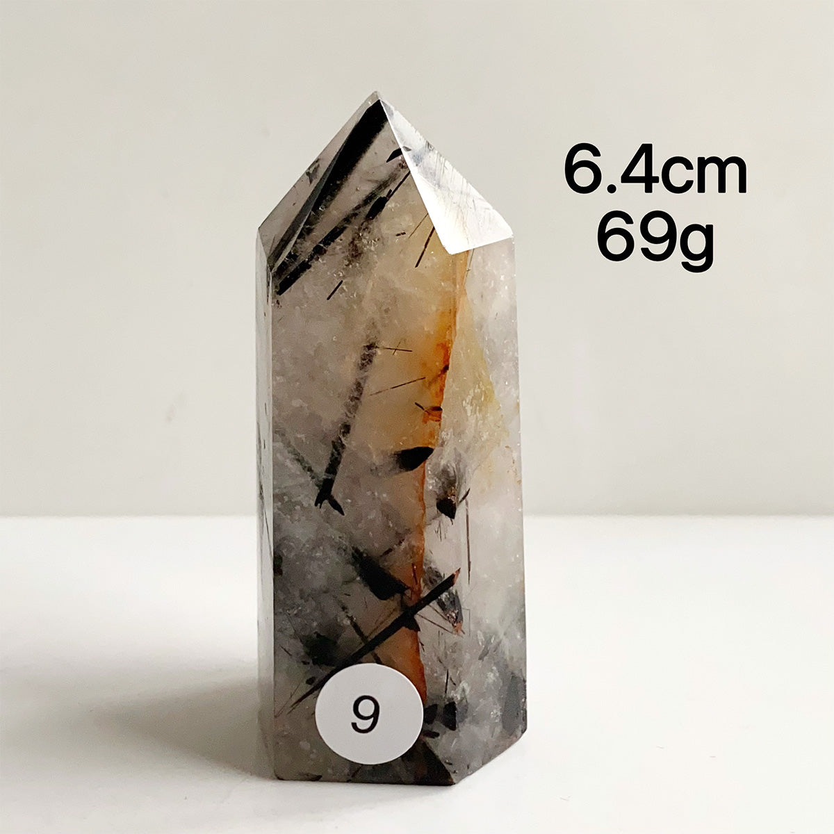 Natural Black Tourmaline Crystal Tower