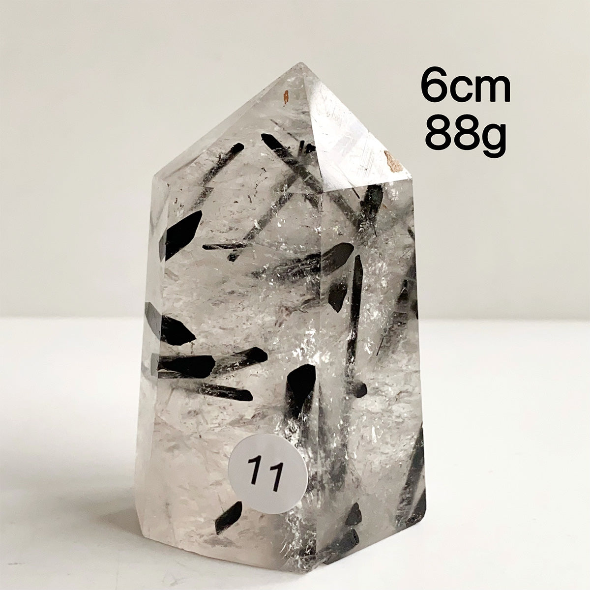 Natural Black Tourmaline Crystal Tower