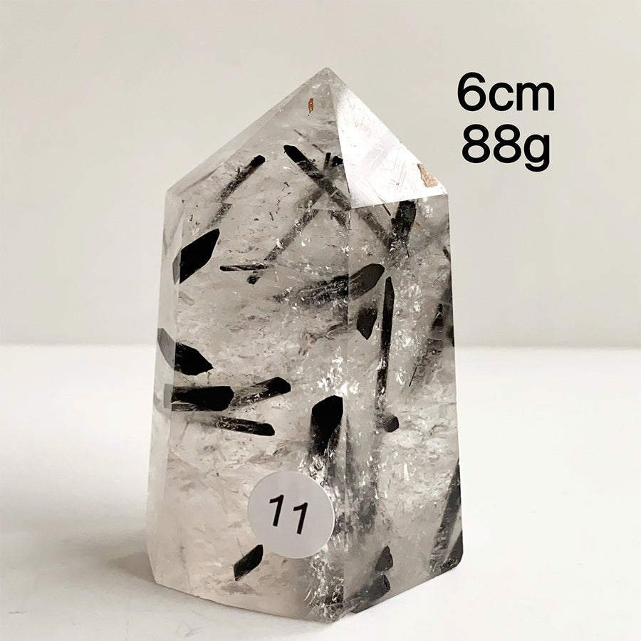 Natural Black Tourmaline Crystal Tower