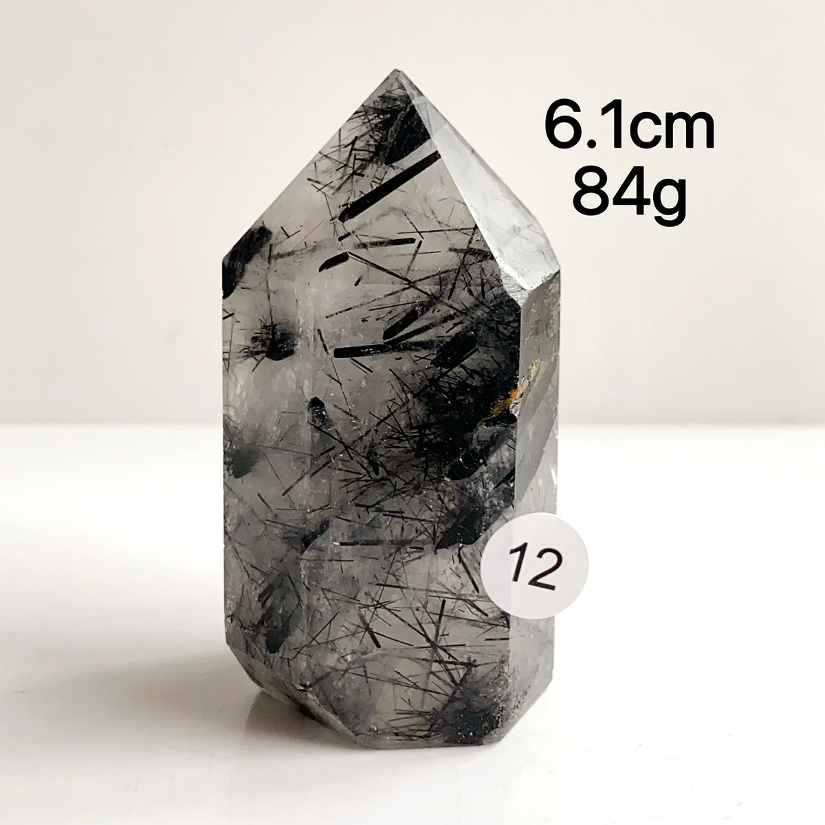 Natural Black Tourmaline Crystal Tower