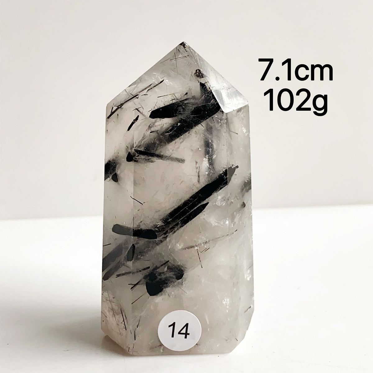 Natural Black Tourmaline Crystal Tower