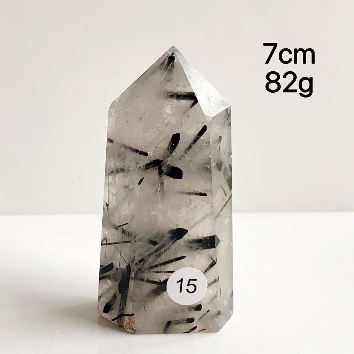 Natural Black Tourmaline Crystal Tower