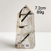 Natural Black Tourmaline Crystal Tower