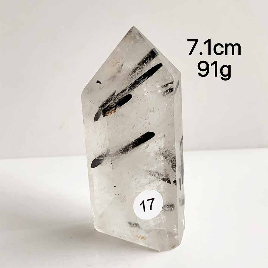 Natural Black Tourmaline Crystal Tower