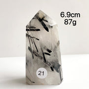 Natural Black Tourmaline Crystal Tower