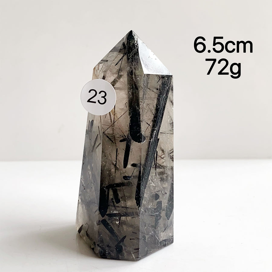 Natural Black Tourmaline Crystal Tower