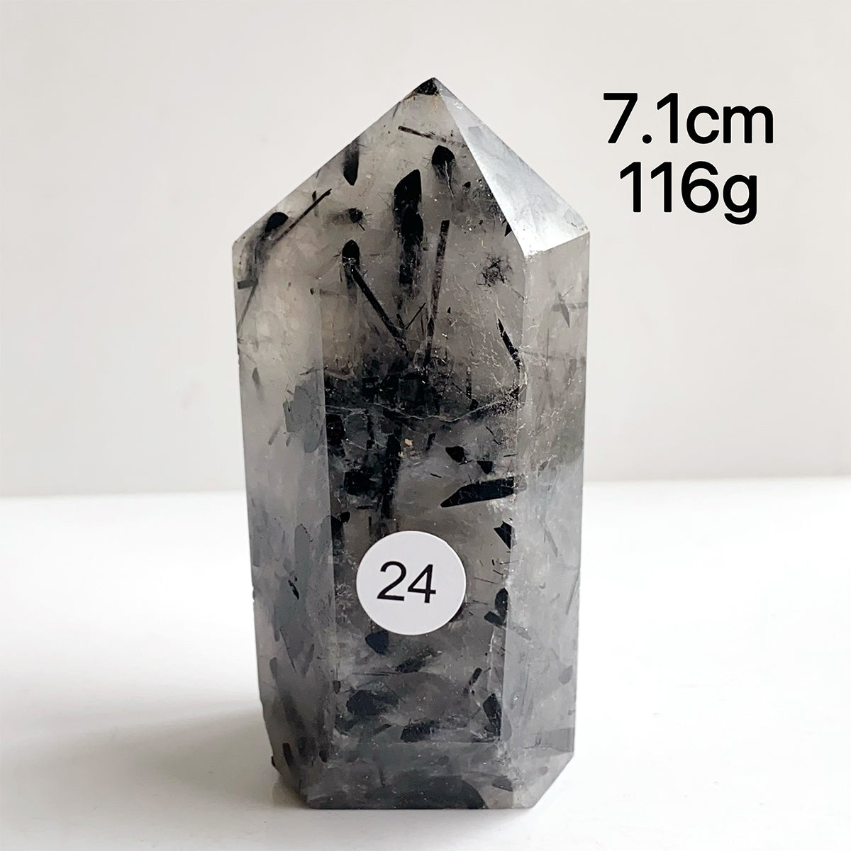 Natural Black Tourmaline Crystal Tower