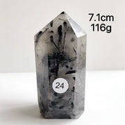 Natural Black Tourmaline Crystal Tower