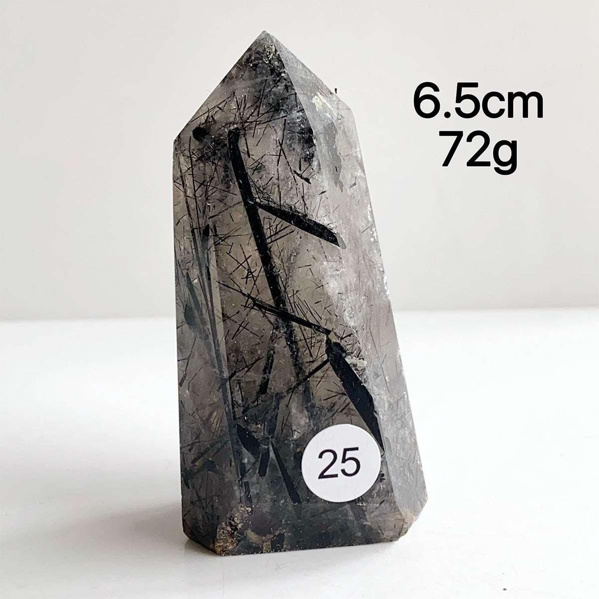 Natural Black Tourmaline Crystal Tower