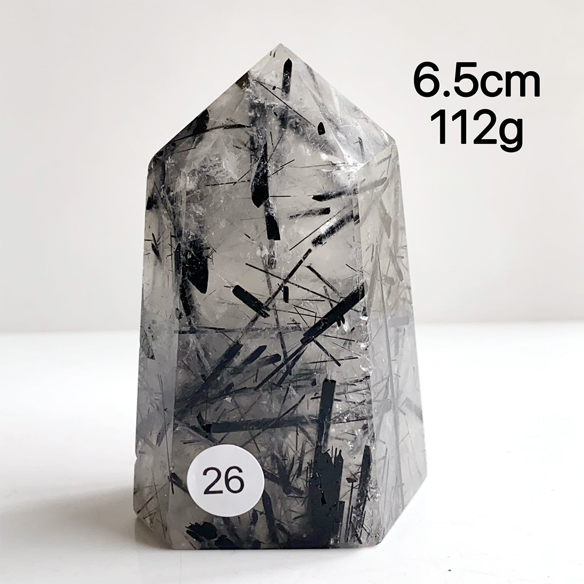 Natural Black Tourmaline Crystal Tower