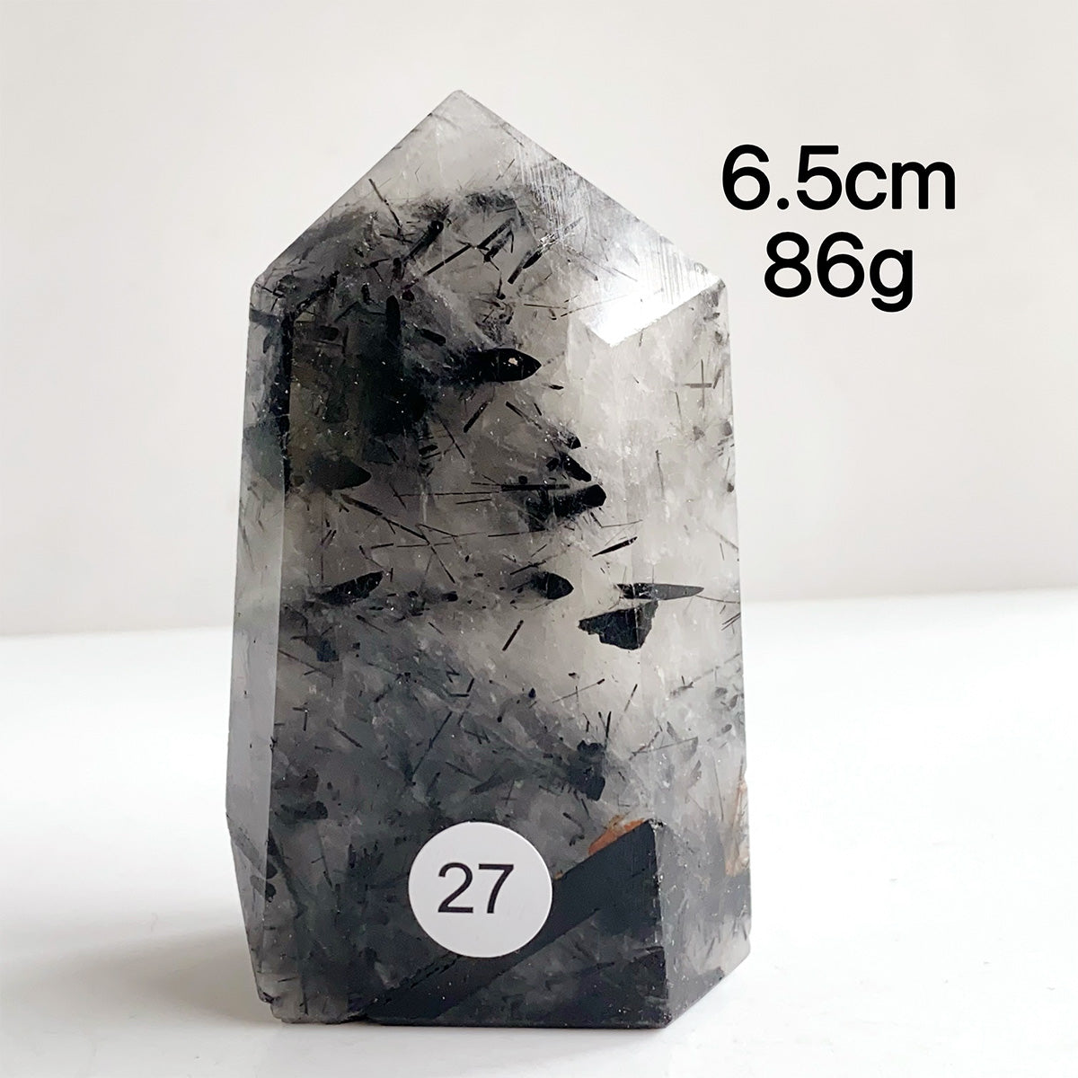 Natural Black Tourmaline Crystal Tower