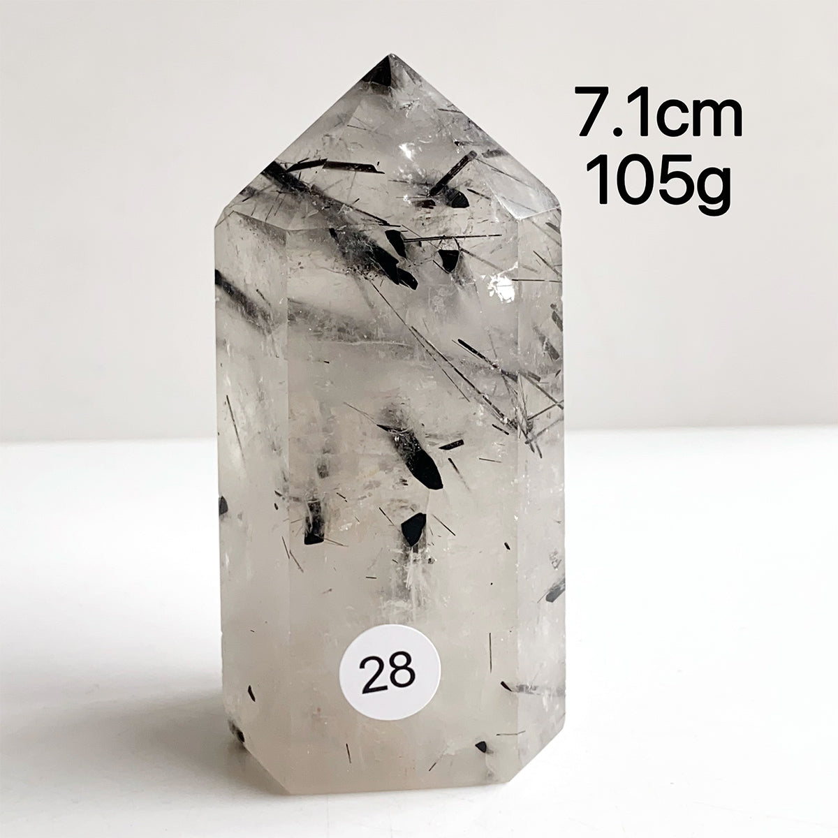 Natural Black Tourmaline Crystal Tower