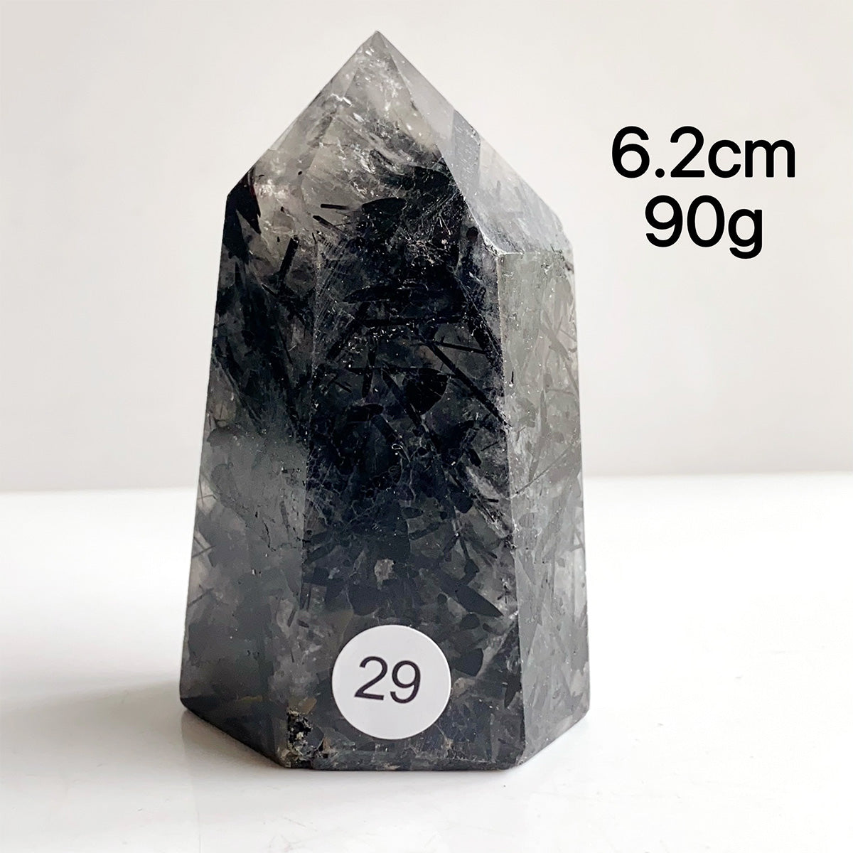 Natural Black Tourmaline Crystal Tower