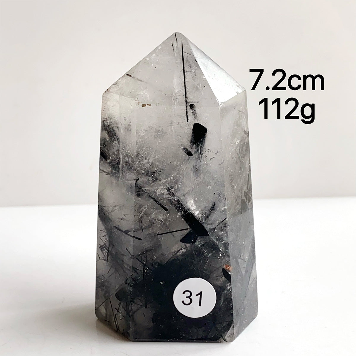 Natural Black Tourmaline Crystal Tower