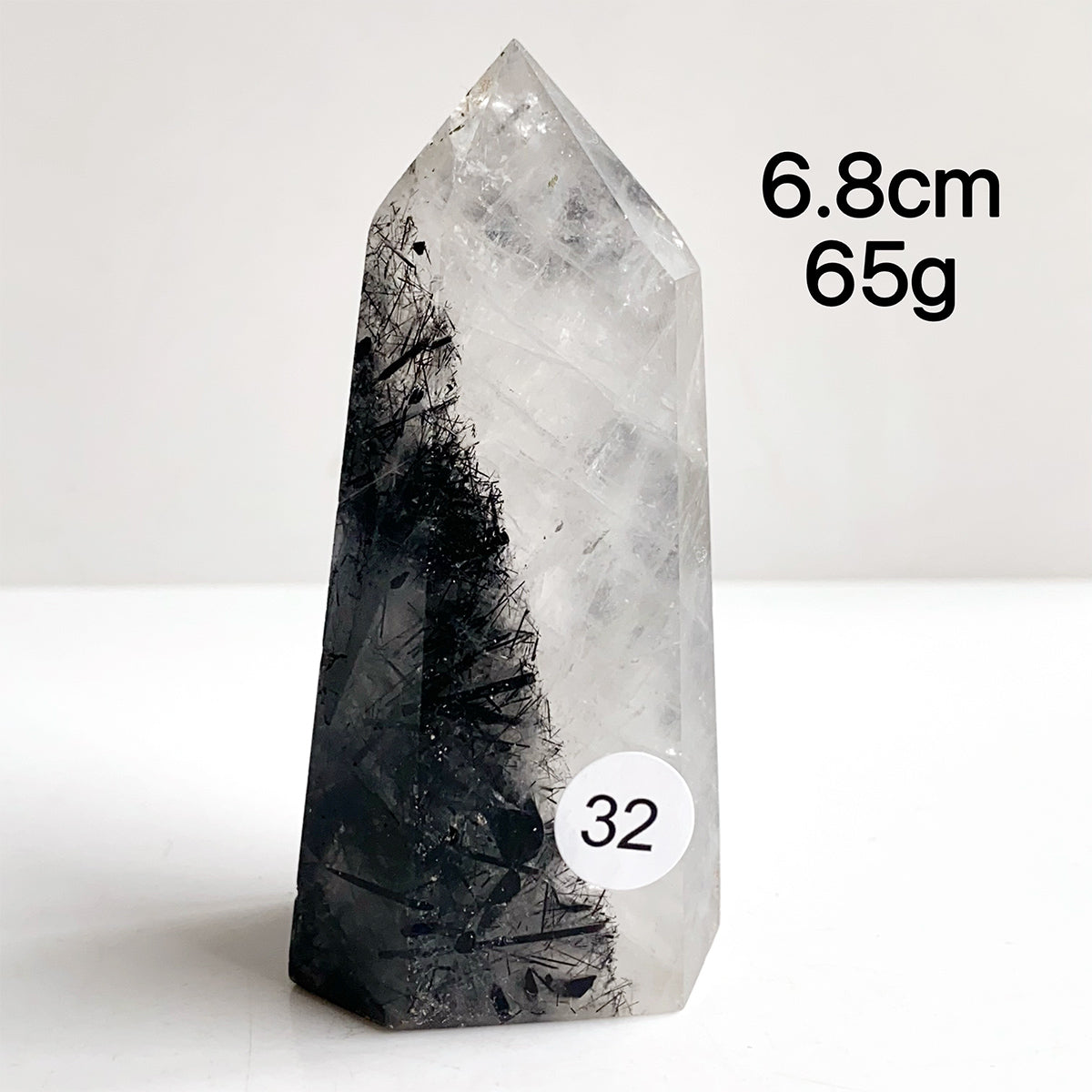 Natural Black Tourmaline Crystal Tower