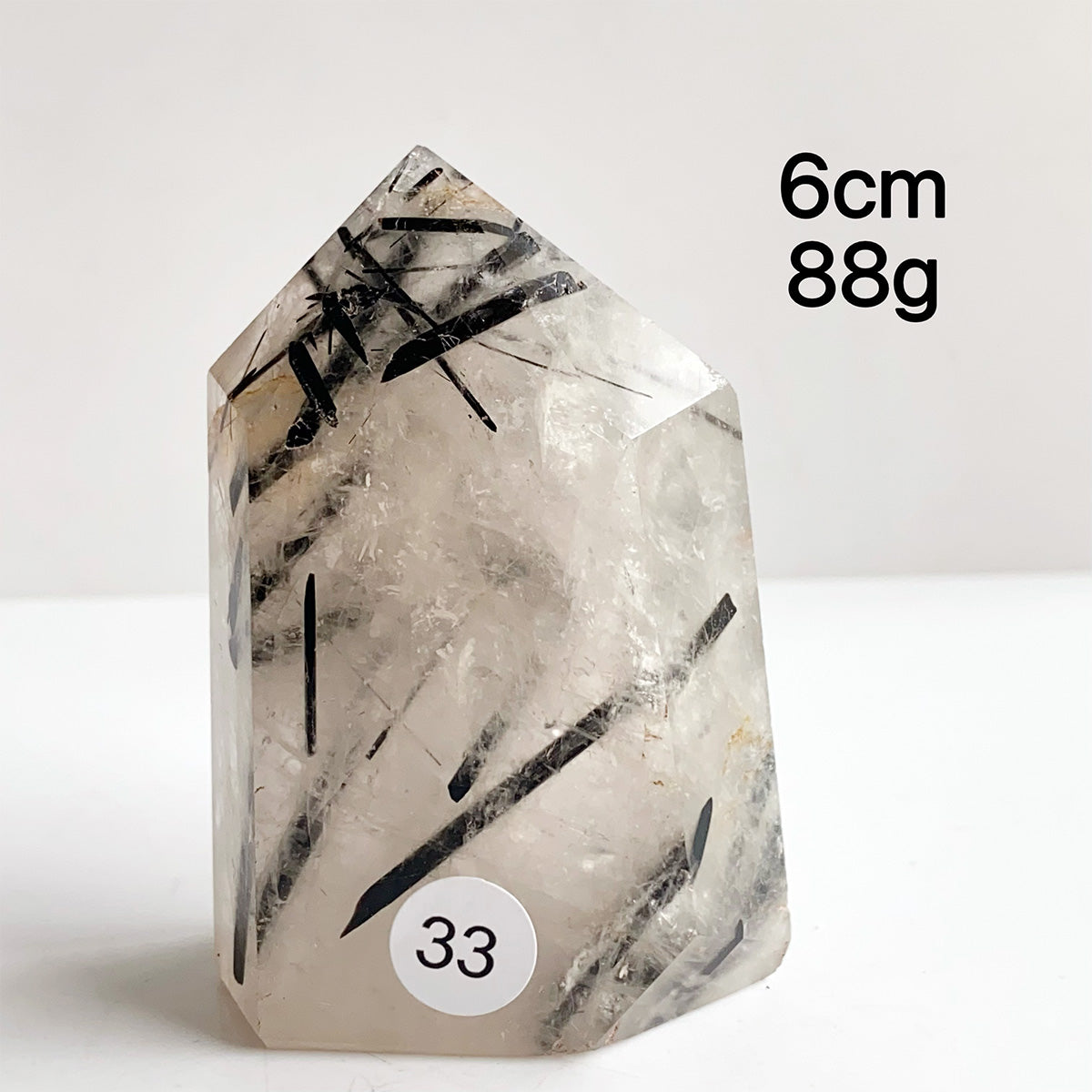 Natural Black Tourmaline Crystal Tower