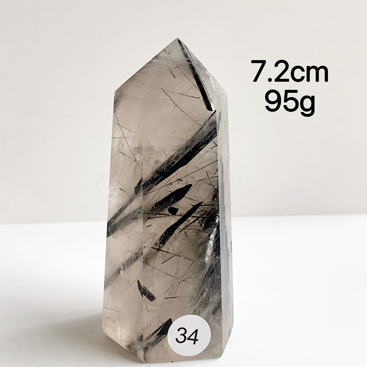 Natural Black Tourmaline Crystal Tower