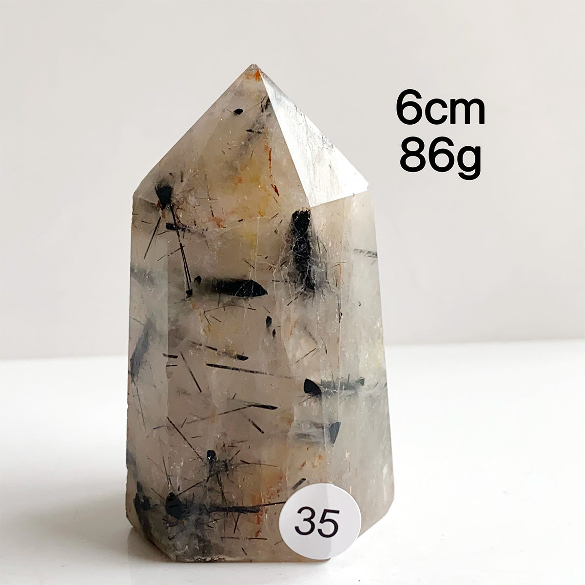 Natural Black Tourmaline Crystal Tower