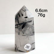 Natural Black Tourmaline Crystal Tower