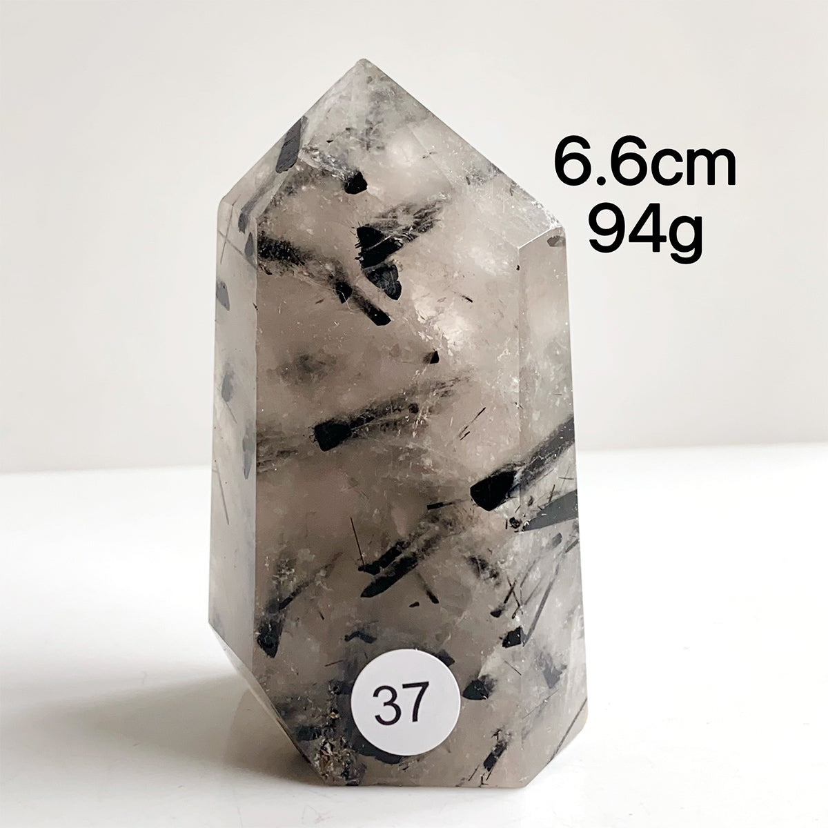 Natural Black Tourmaline Crystal Tower