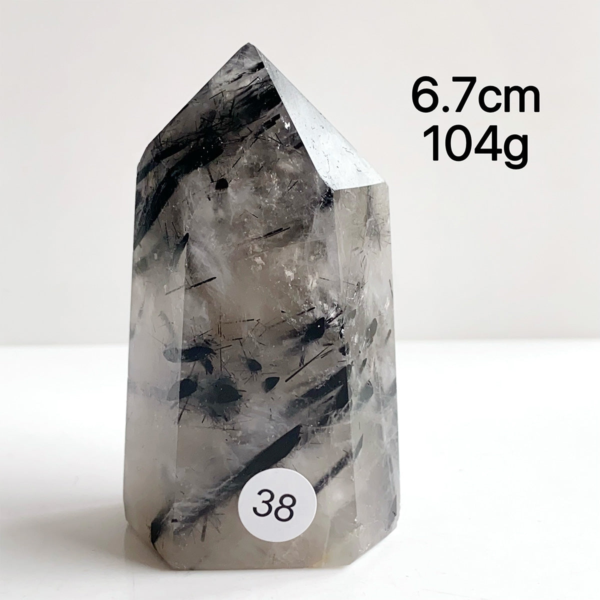 Natural Black Tourmaline Crystal Tower