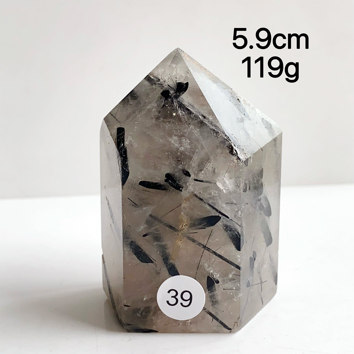 Natural Black Tourmaline Crystal Tower