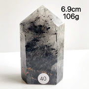 Natural Black Tourmaline Crystal Tower