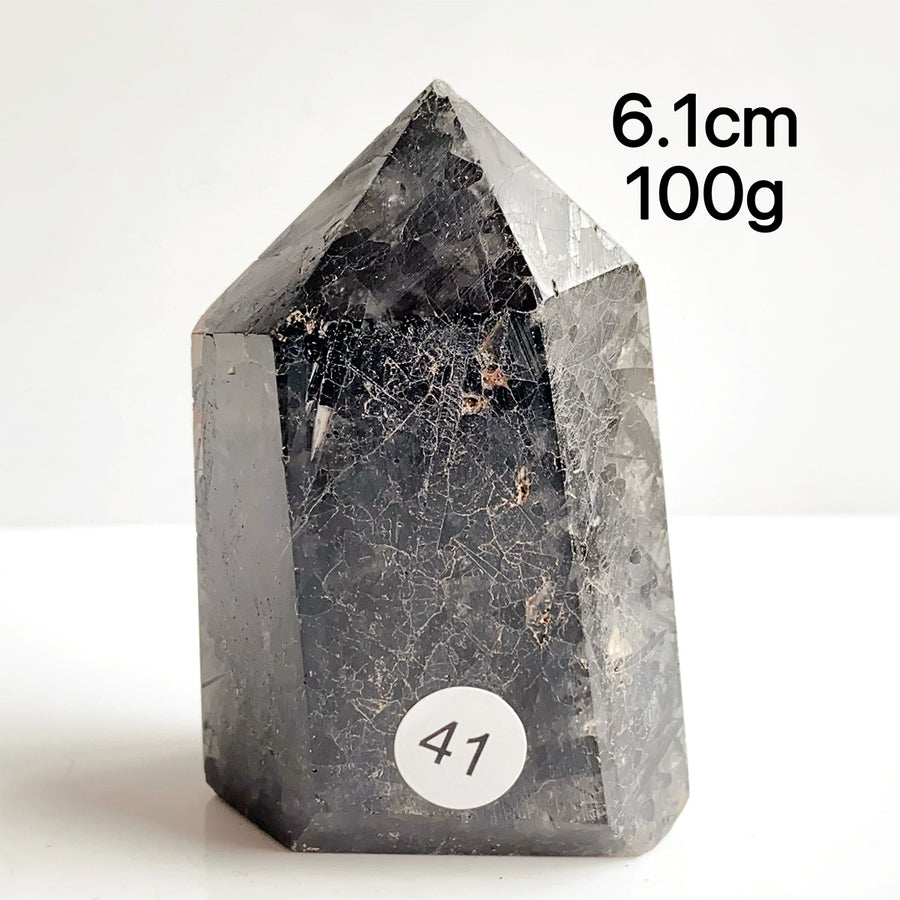 Natural Black Tourmaline Crystal Tower